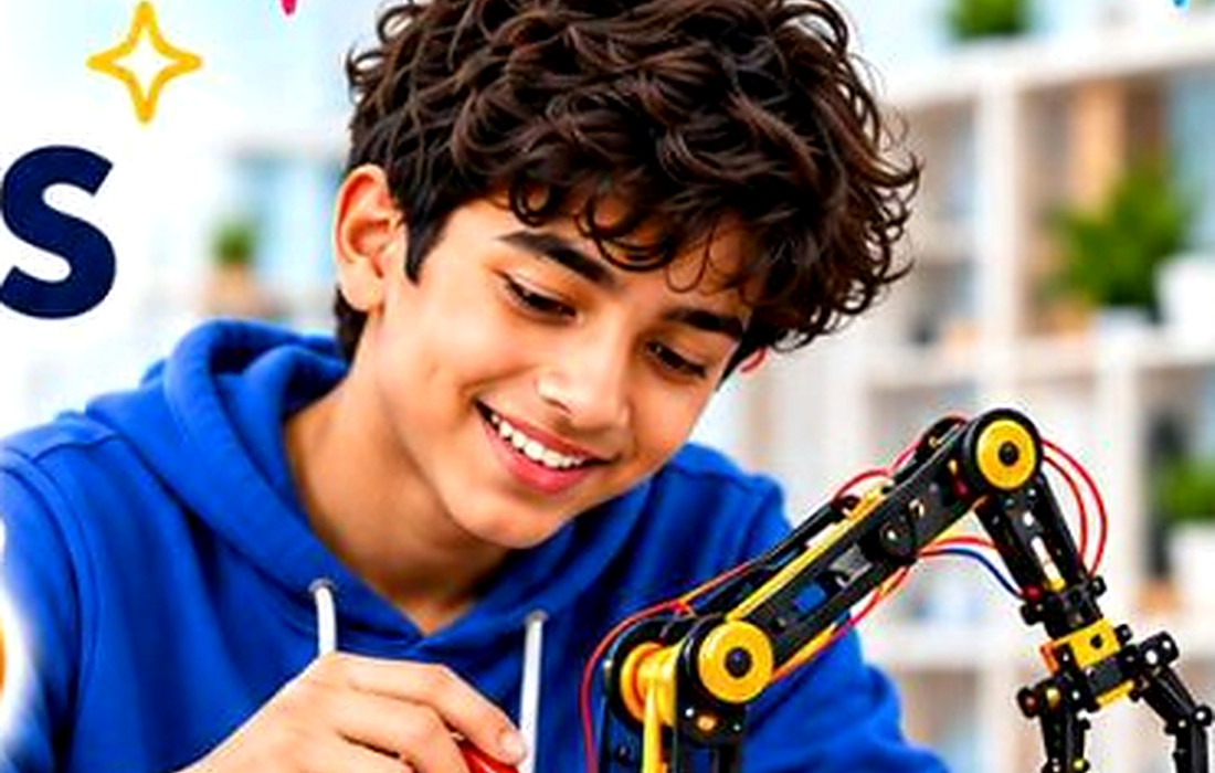 Illustrative view of an advanced robotic arm and control project